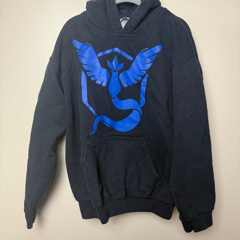 Pokemon Go Team Mystic Size Youth Small Unisex Hooded Sweatshirt Articuno Blue